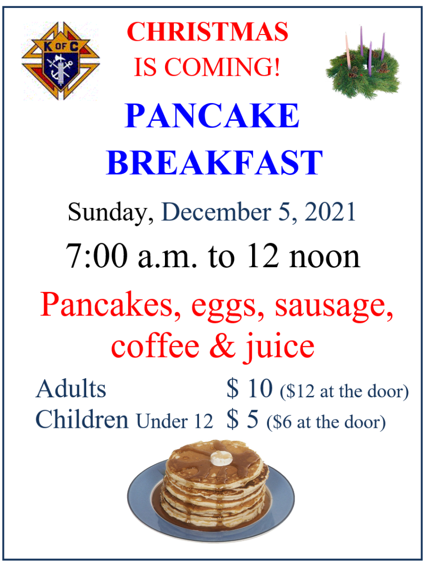 Christmas Is Coming!  Come Out and Enjoy The December Pancake Breakfast!