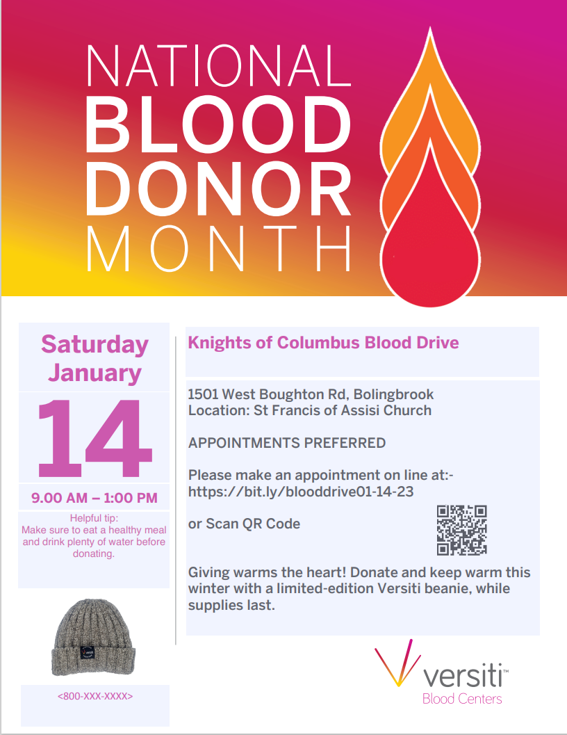 Join Us for Our Next Blood Drive