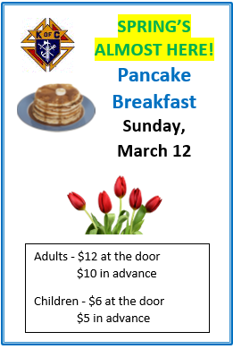 Pancake Breakfast MAR 2023
