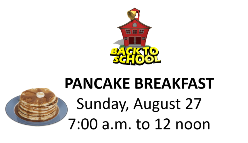 Back to School Pancake Breakfast Is Coming!